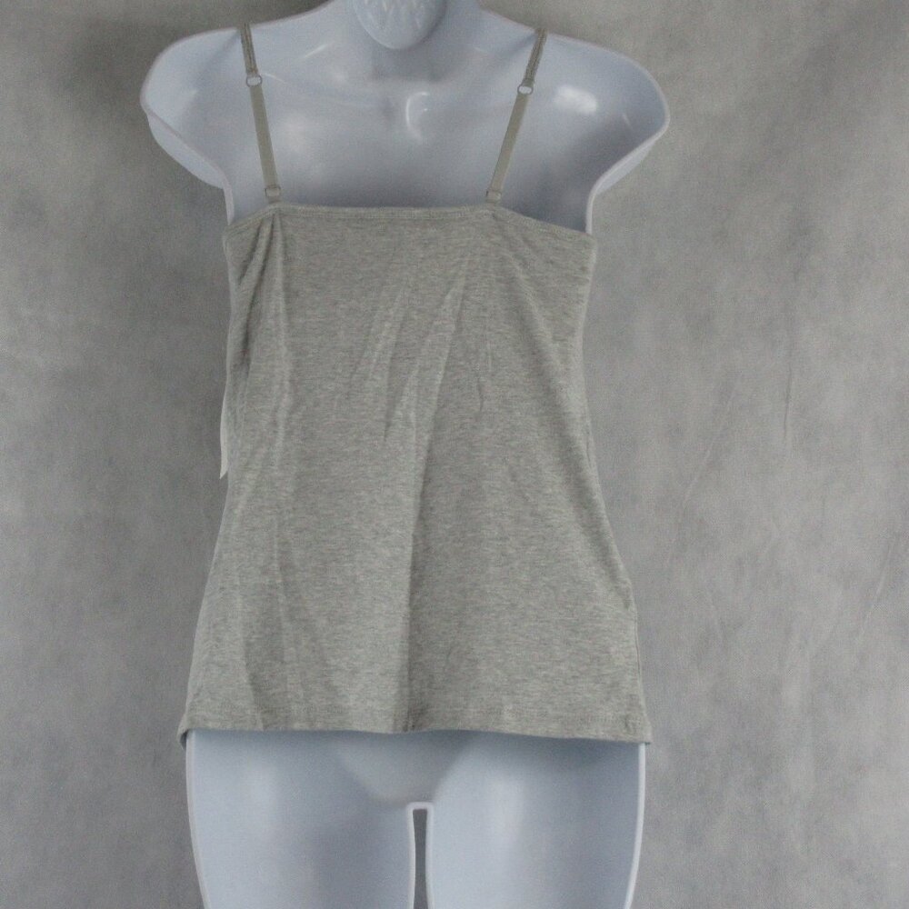 Charter Club Women's 96% Cotton Sleeveless Shelf-Bra Tank Camisole, Storm Gray - Picture 2 of 6